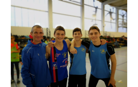 Jonas Bourigault champion départemental minime du 50 m et du triathlon...