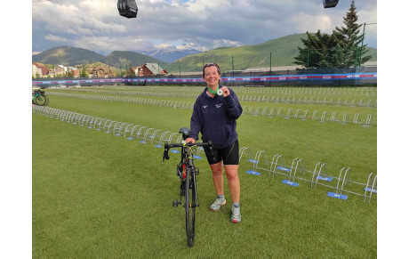 Sandrine notre championne de l'Alpe d'Huez